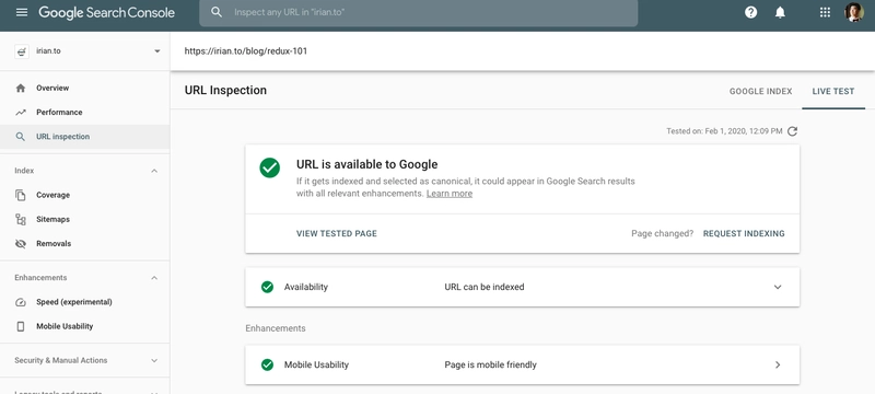 irian.to redux 测试实时 URL 并请求抓取