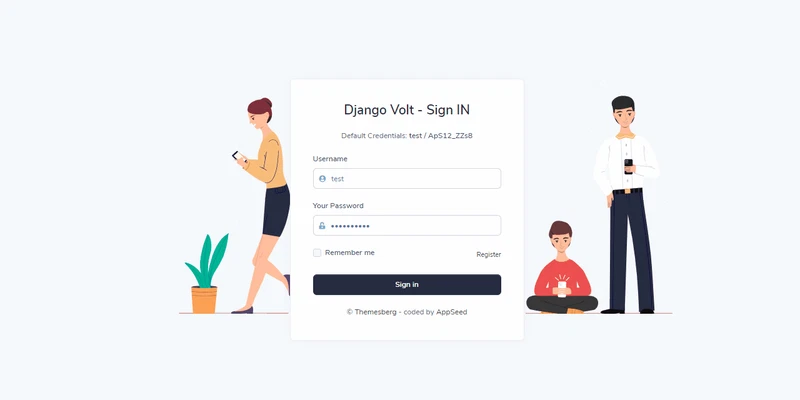 Django Bootstrap 5 Volt - 由 AppSeed 提供的模板项目。