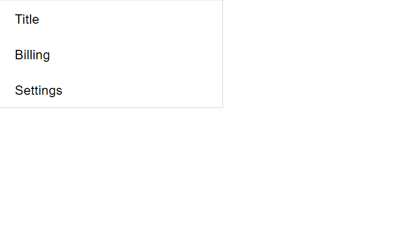 侧边栏项目列表项目在 React 中进行硬编码