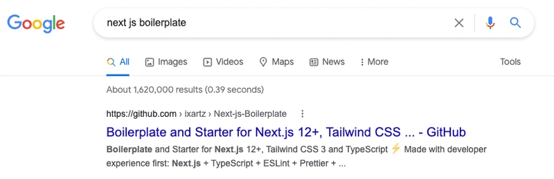 Next.js Boorplate Google 排名