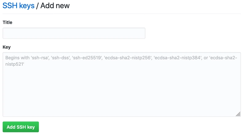 Github：添加 SSH 密钥