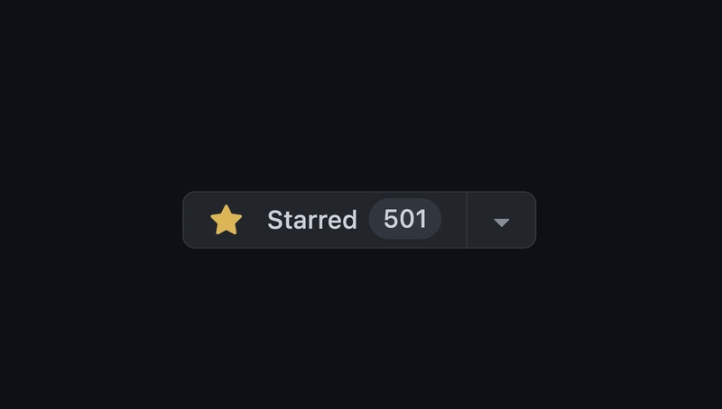 Replexica 仓库的 GitHub 星星计数器图像显示有 501 颗星