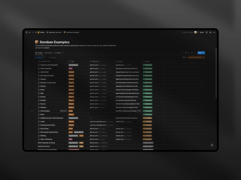 算盘示例 Notion Workspace