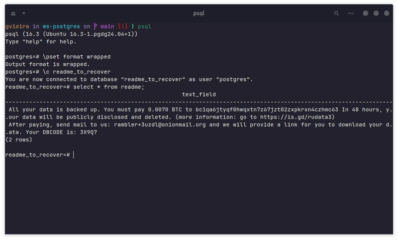 拥有 PostgreSQL