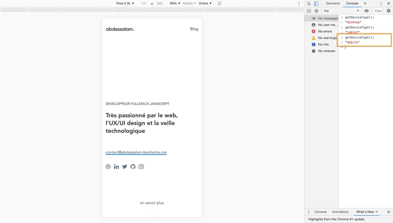 移动设备检测 JavaScript