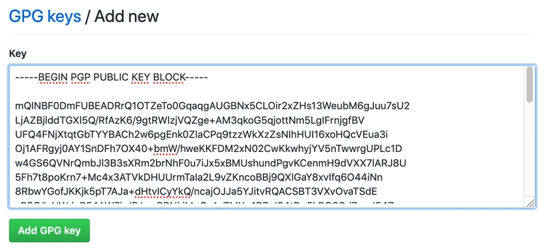 Github：在 Github 帐户上添加 GPG 密钥