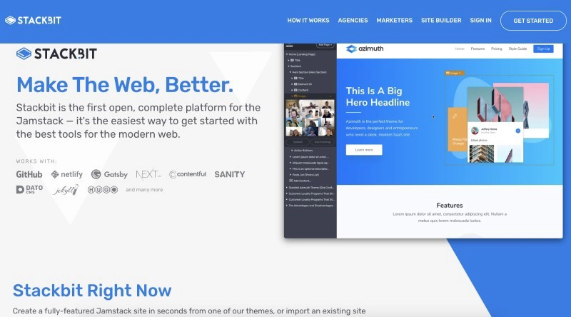 Stackbit 为 JAMStack 网站