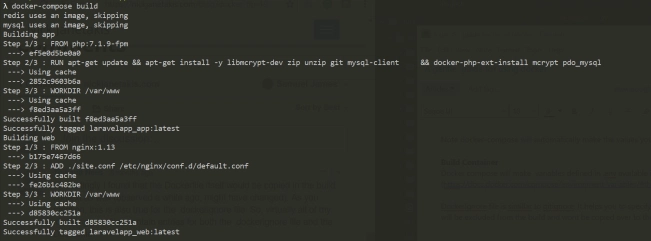Docker-compose 构建控制台输出
