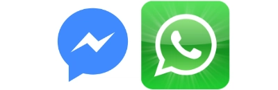 Facebook + WhatsApp 徽标