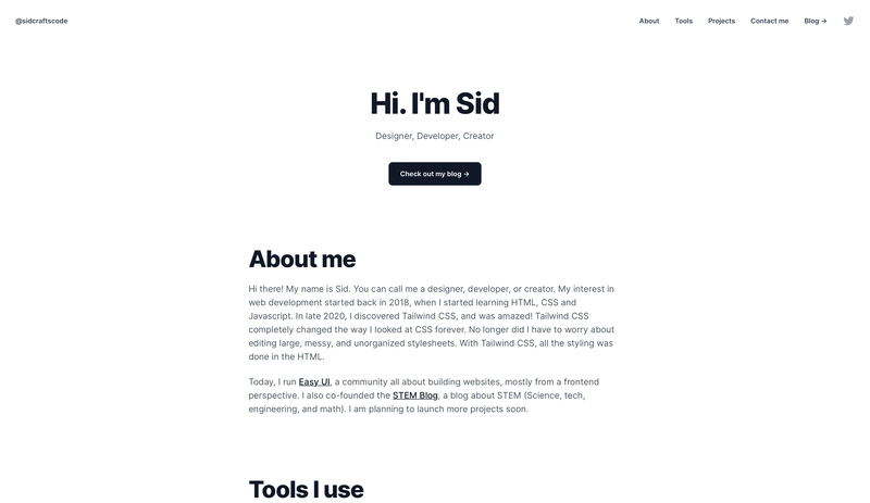 https://sidcrafts.com 截图