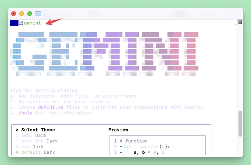 安装和使用 Google Gemini CLI