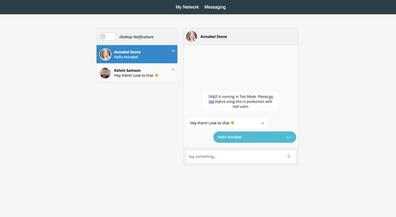 带有对话的消息页面