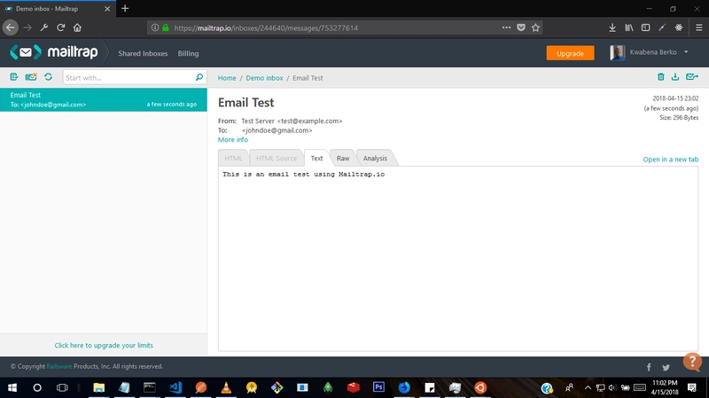 Mailtrap 收件箱 2