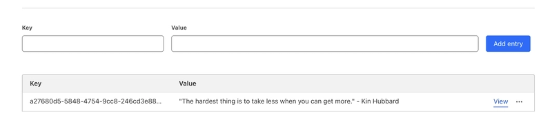 存储在 KV 中的报价