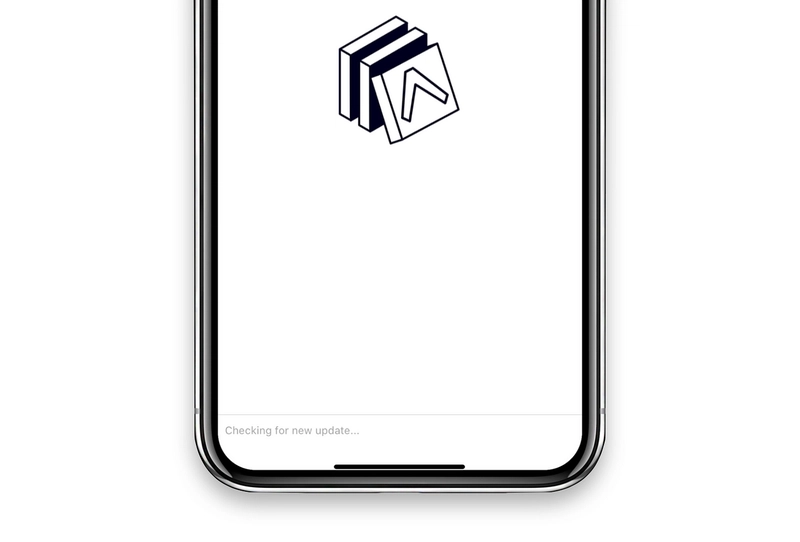 Expo Go 应用程序的屏幕截图，显示正在检查更新状态