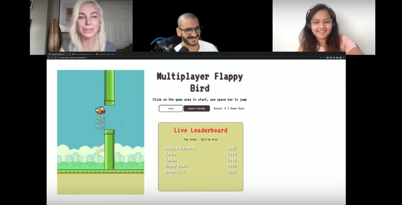 YouTuber Eddie Jaoude 频道上的多人 Flappy Bird 游戏实况