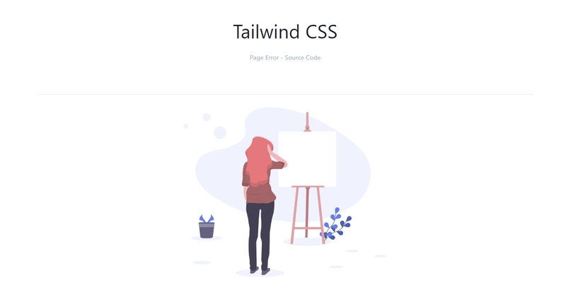 Tailwind CSS 组件 - 服务器错误页面。