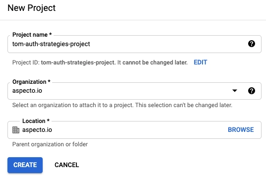 Google OAuth 项目创建