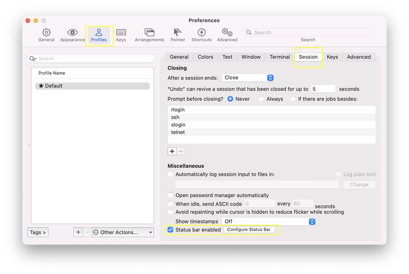 iTerm2 配置