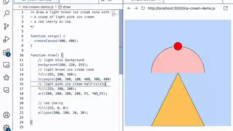 GIF动画中,我不断修改三角形的坐标,直到它从向上指向的三角形变成向下指向的三角形。