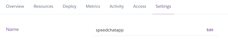 在 Heroku UI 中重命名应用程序