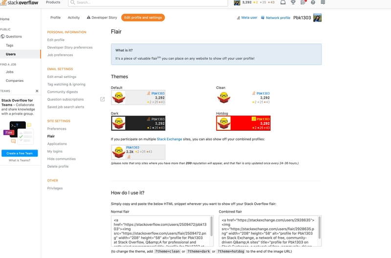 Stackoverflow 个人资料 - 关于如何获得天赋