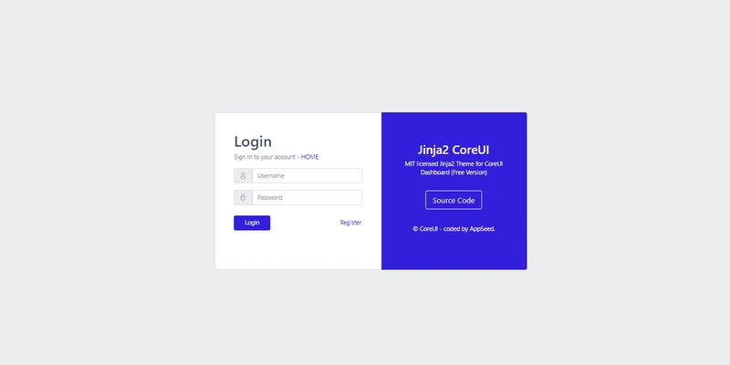 CoreUI - Jinja2 主题,登录页面。