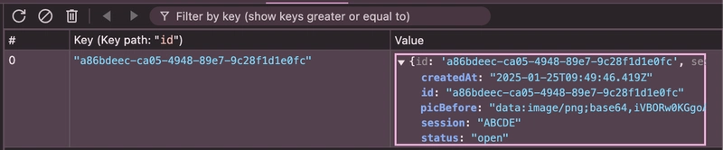 IndexedDB 的控制台视图