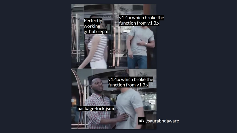 package-lock.json meme