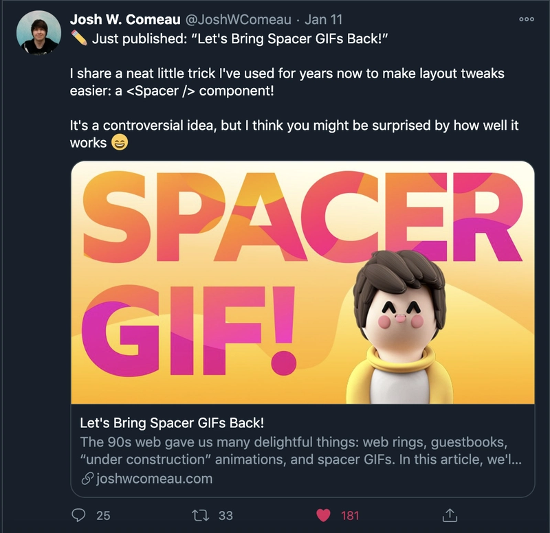 Twitter 上的自定义 3D 风格社交图片