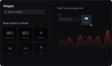 将小部件拖放到画布上