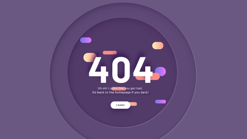 演示图片：404 页面 - 前端解决方案