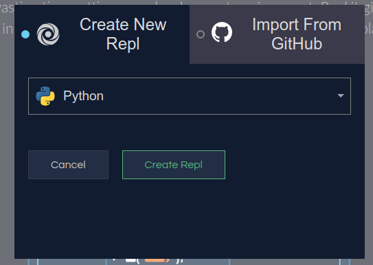 创建新的 repl