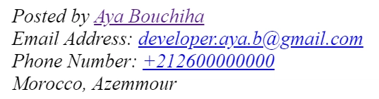 Aya Bouchiha html 标签地址