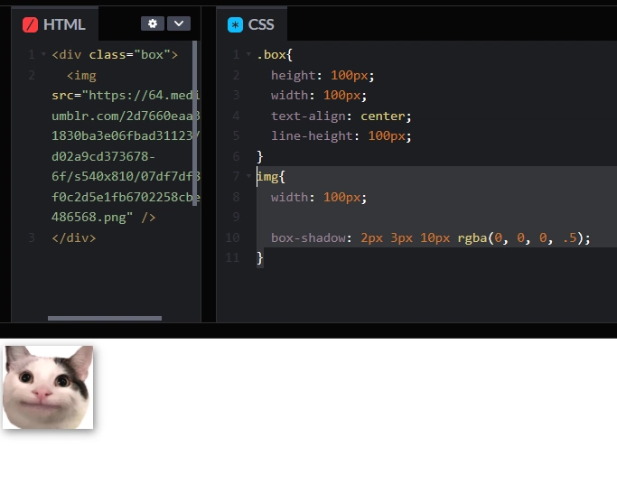 png 图像上的 CSS 框阴影