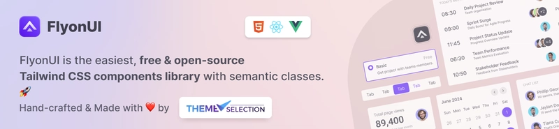 Flyonui Tailwind CSS 组件库