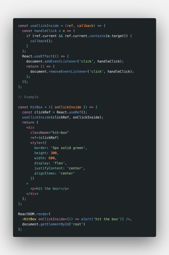useClickInside - React Hook