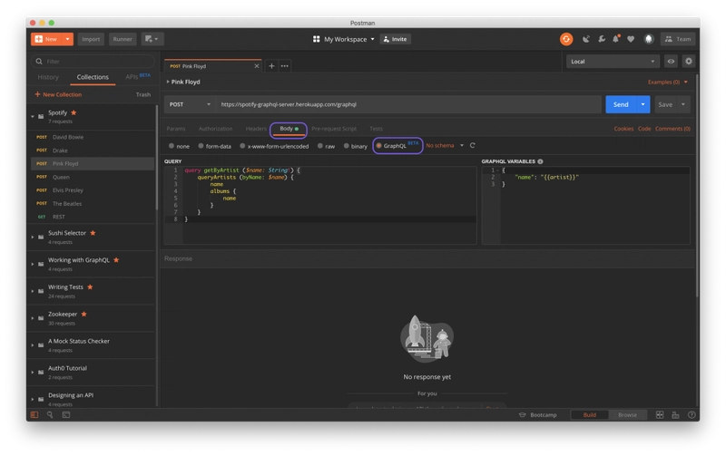Postman 中的 GraphQL 测试版