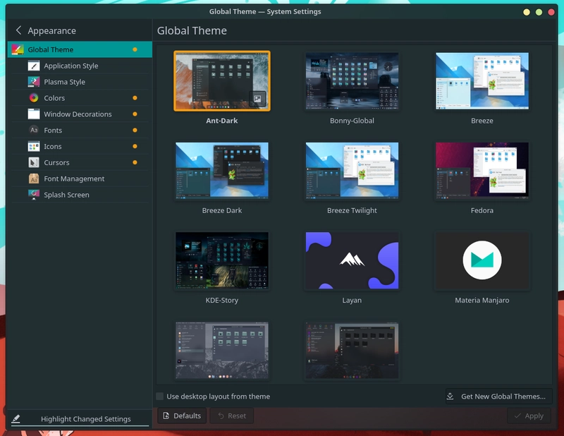 KDE 外观设置