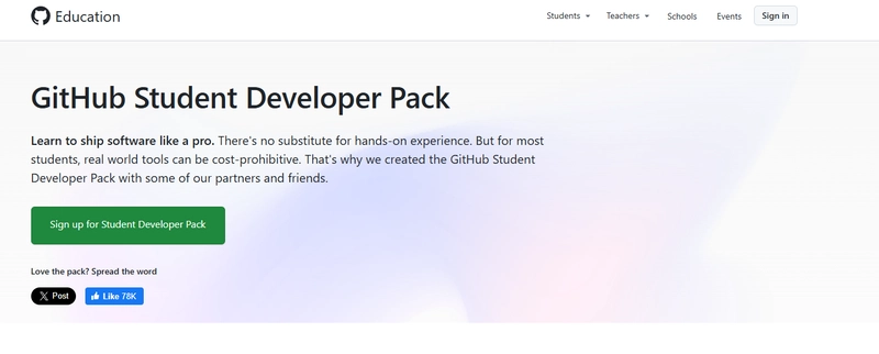 申请 GitHub 学生开发者包