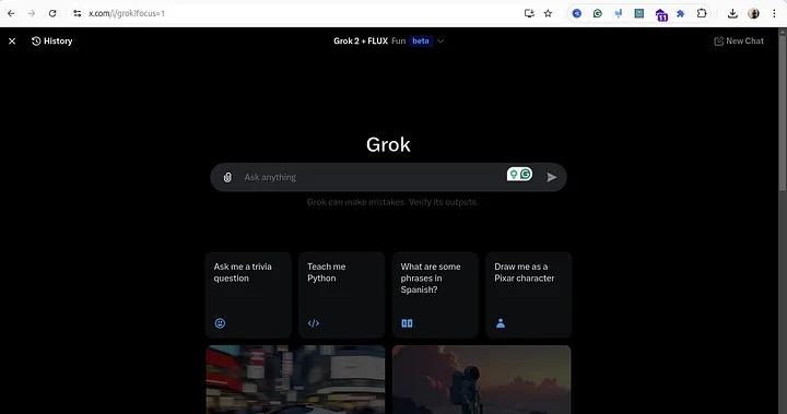 Grok 界面