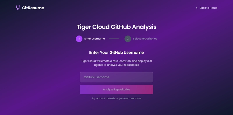 正在输入 GitHub 用户名