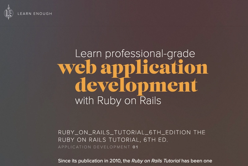 学习 Enough 的 Ruby on Rails 教程