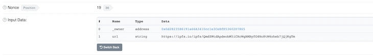 解码输入数据 Etherscan