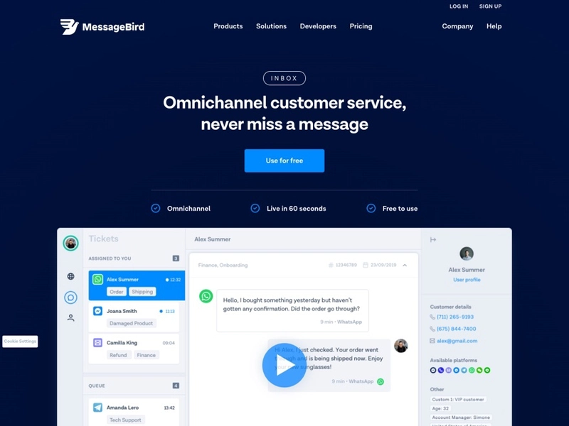 Messagebird 收件箱