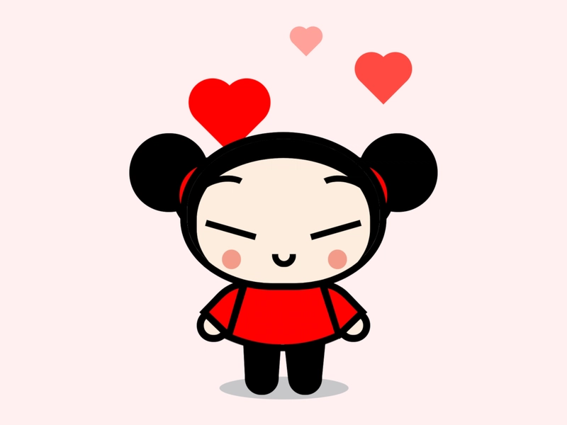 卡通人物 Pucca 的插图