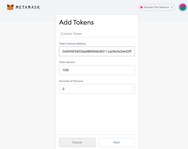 添加 NFT Metamask 钱包