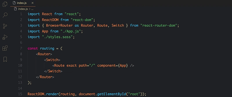 使用 Bear 主题的 React 代码片段
