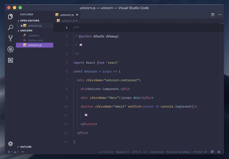 VS Code 的 Palenight