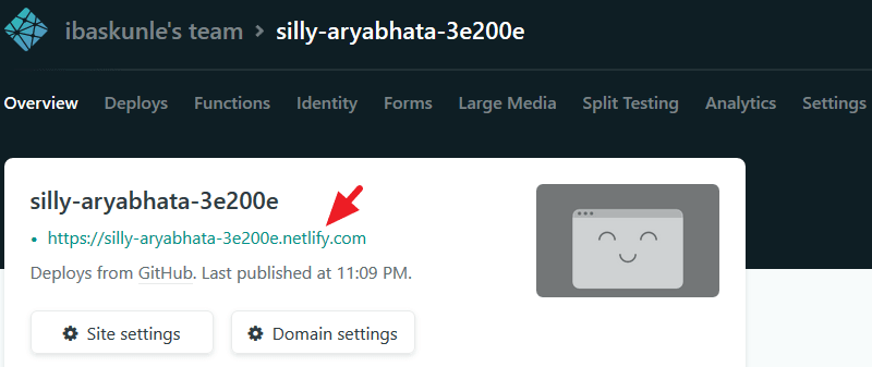 Netlify 网站网址